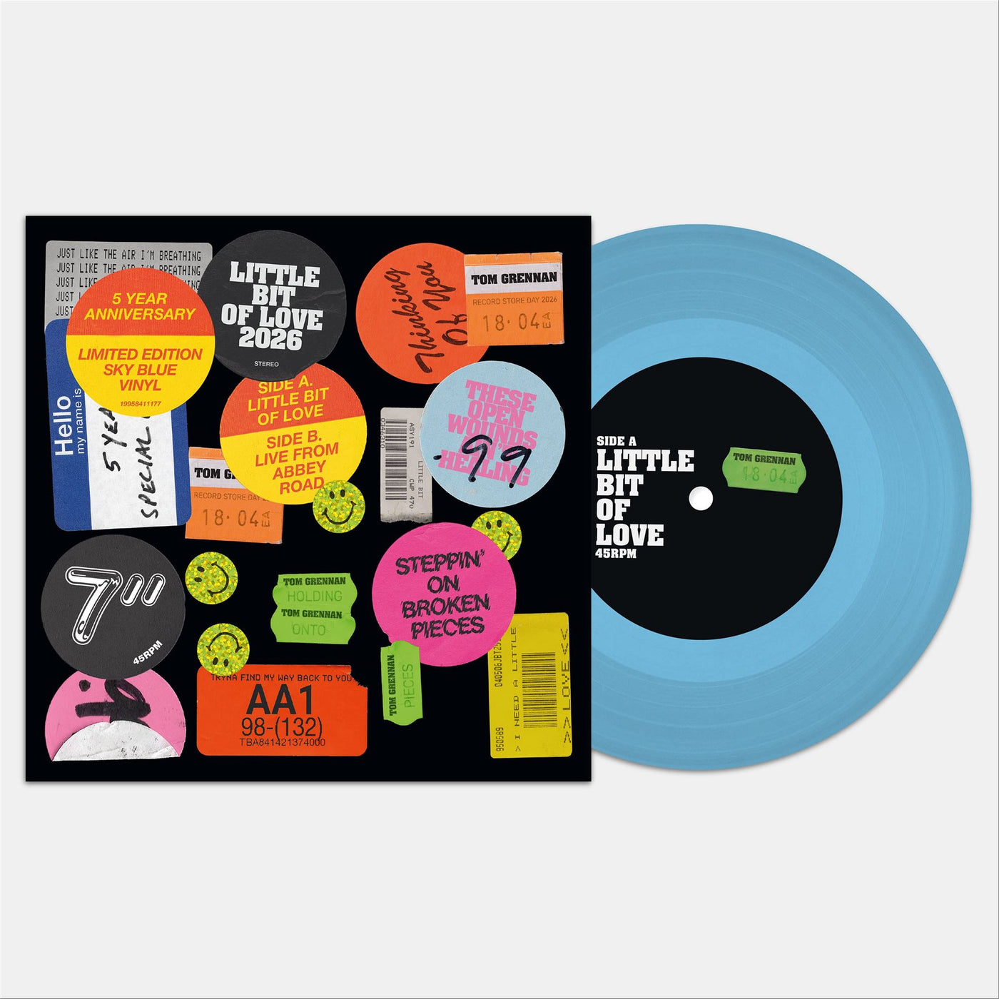 Tom Grennan - Little Bit Of Love RSD 2026 7" Sky Blue Vinyl Single