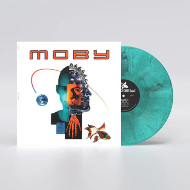Moby - Moby Black & White Marble On Blue Vinyl LP Reissue