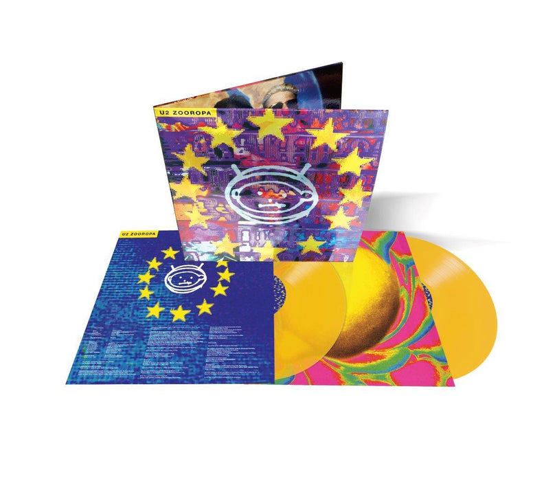 U2 - Zooropa Limited Edition 2x Transparent Yellow Vinyl LP Reissue