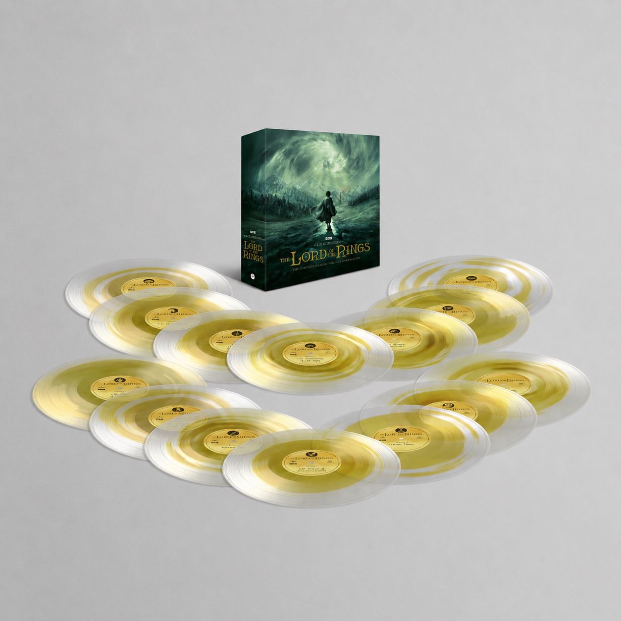 The Lord of the Rings: The Complete BBC Radio Full-Cast Dramatisation - V/A 14x Clear & Forged Gold Vinyl LP Box Set Numbered
