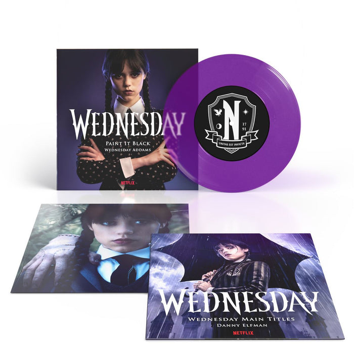 Paint It Black - Wednesday Theme Song - Wednesday Addams & Danny Elfman 7" Transparent Purple Vinyl Single