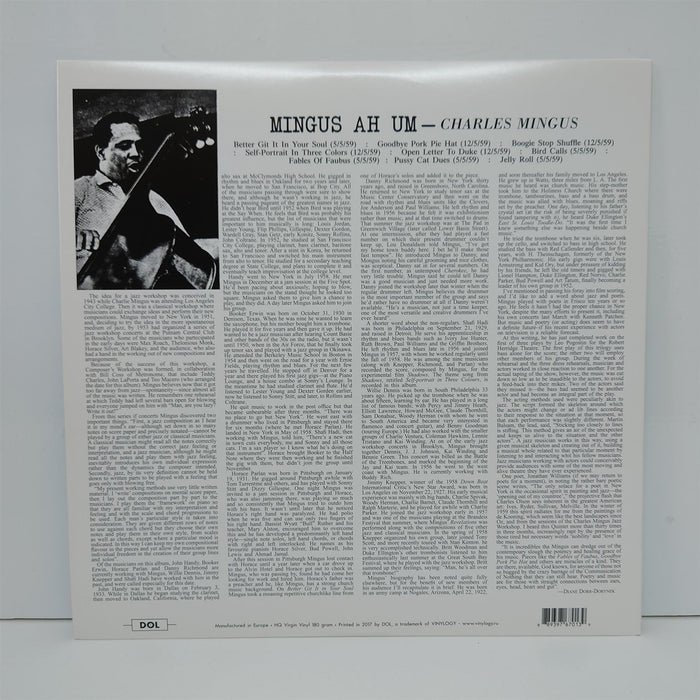 Charles Mingus - Mingus Ah Um Picture Disc Vinyl LP Reissue