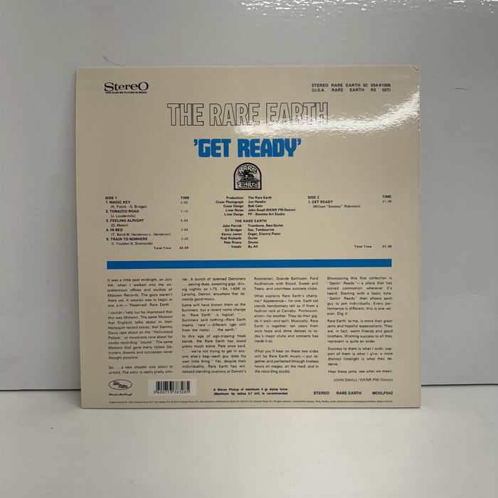 Rare Earth - Get Ready 180G Vinyl LP