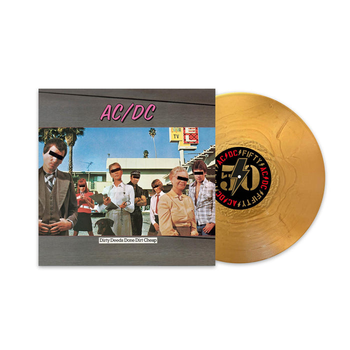 AC/DC - Dirty Deeds Done Dirt Cheap 50th Anniversary Gold Vinyl LP Reissue