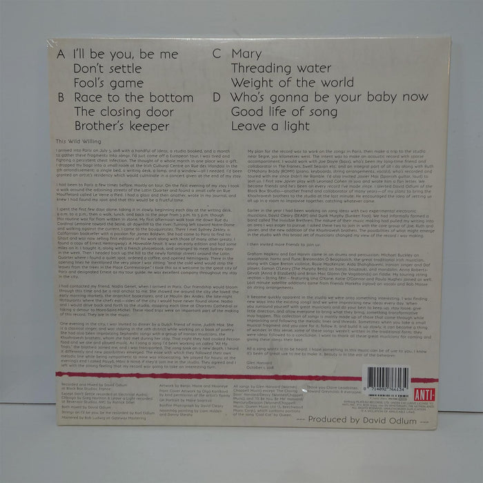 Glen Hansard - This Wild Willing 2x 180G Clear Vinyl LP