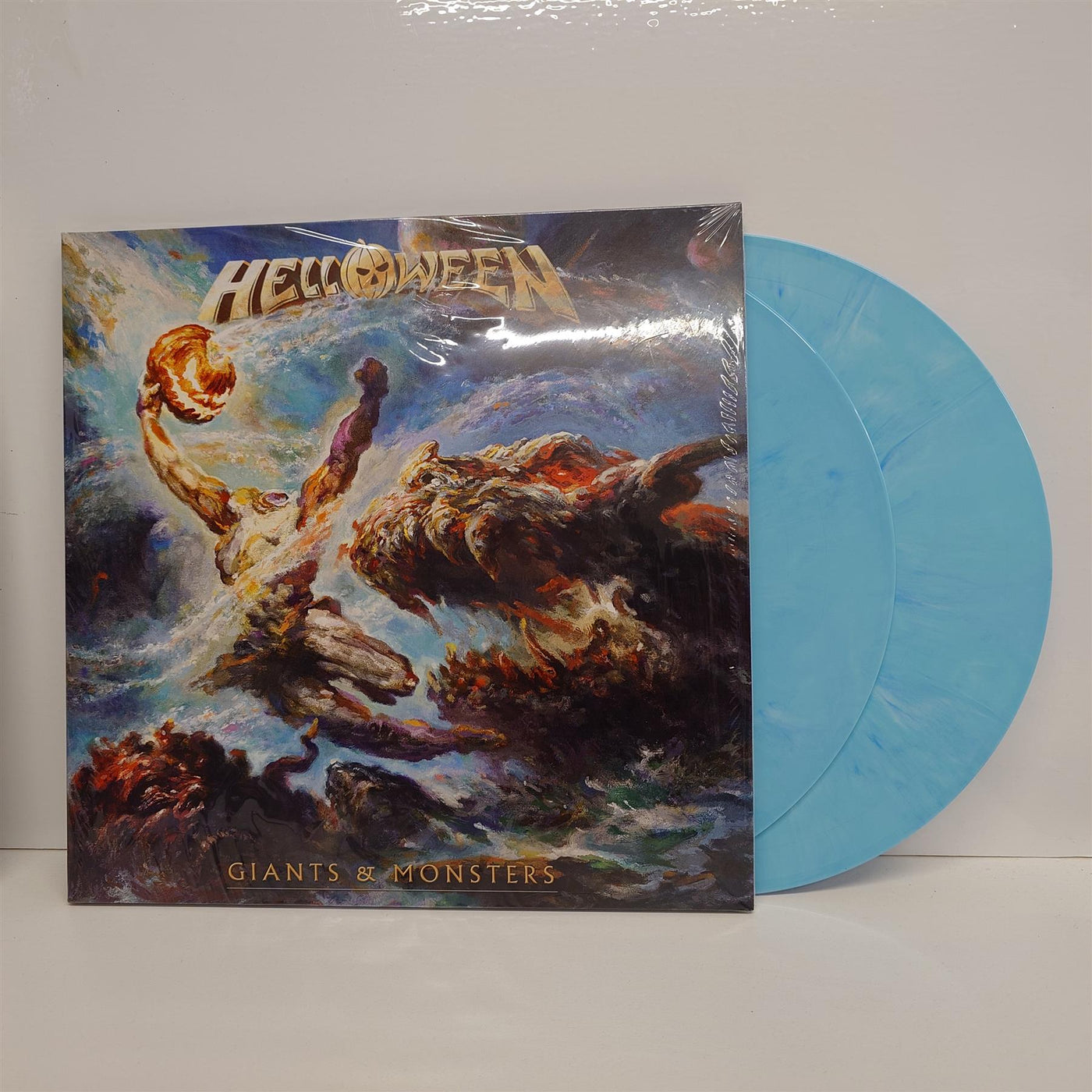 Helloween - Giants & Monsters 2x Monster Light Blue Vinyl LP Etched D-Side