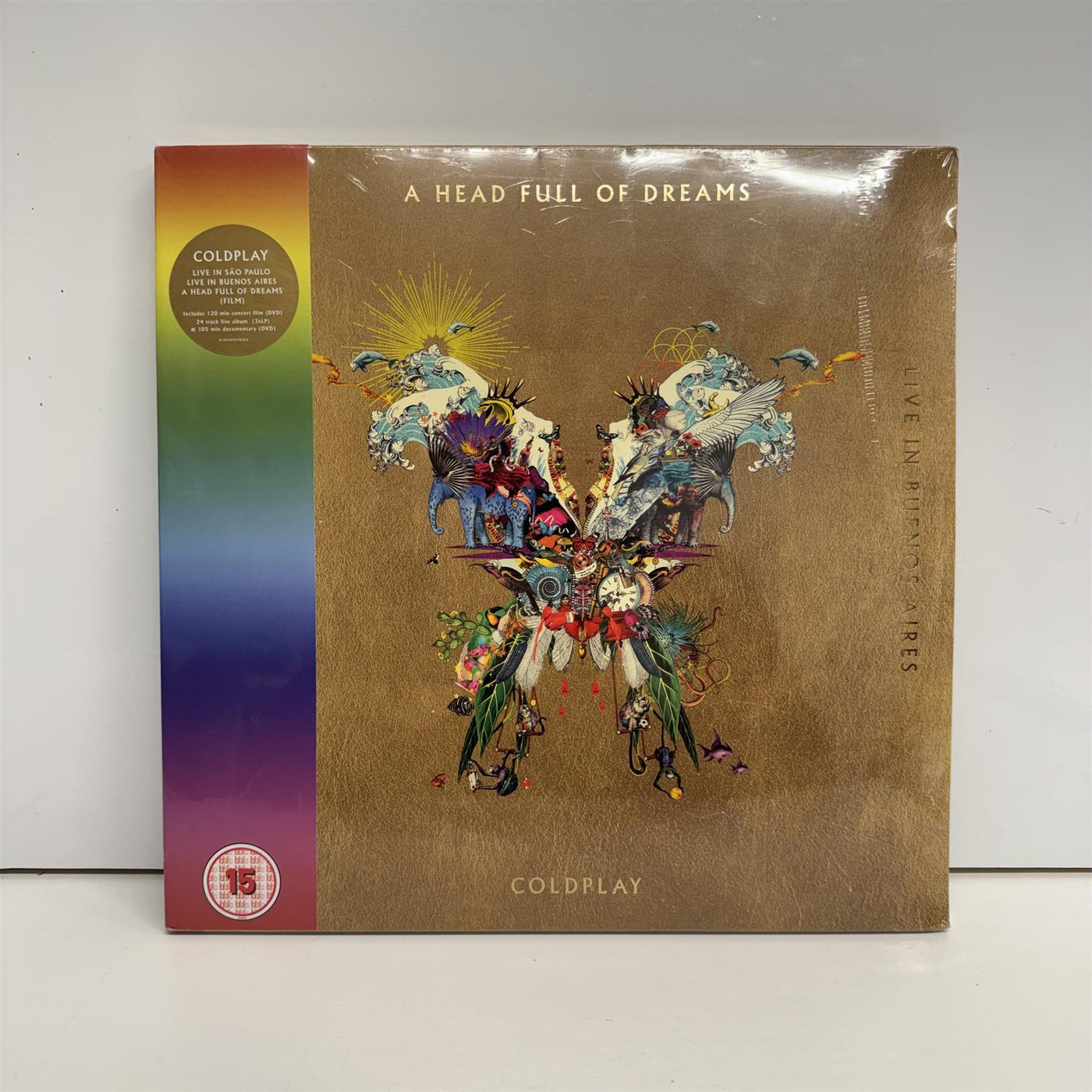 Coldplay - Live In Buenos Aires / Live In São Paulo / A Head Full Of Dreams 3x Gold Vinyl LP + DVD Set