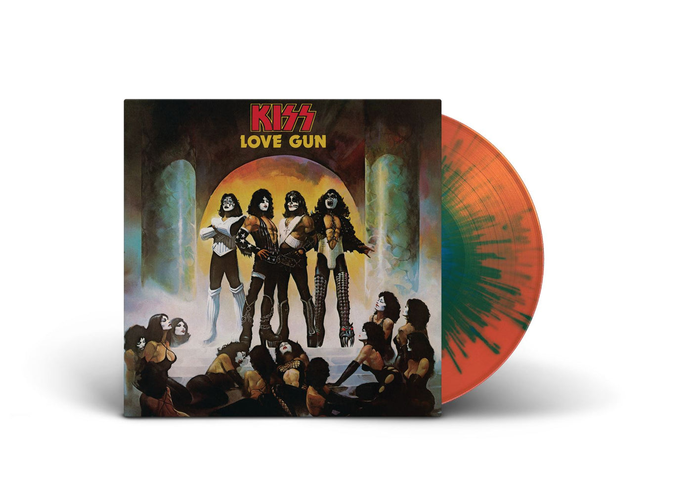 Kiss - Love Gun National Album Day Tangerine & Aqua Splatter Vinyl LP