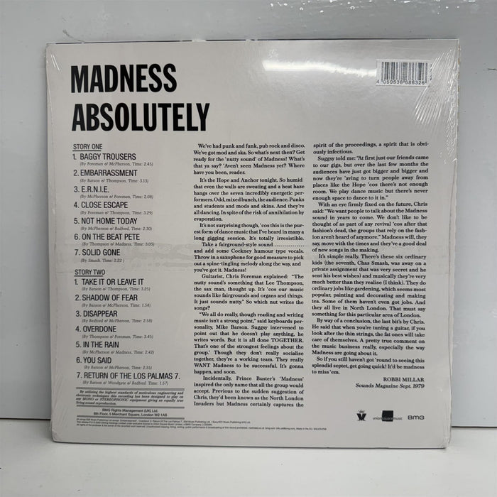 Madness - Absolutely  Yellow Vinyl LP