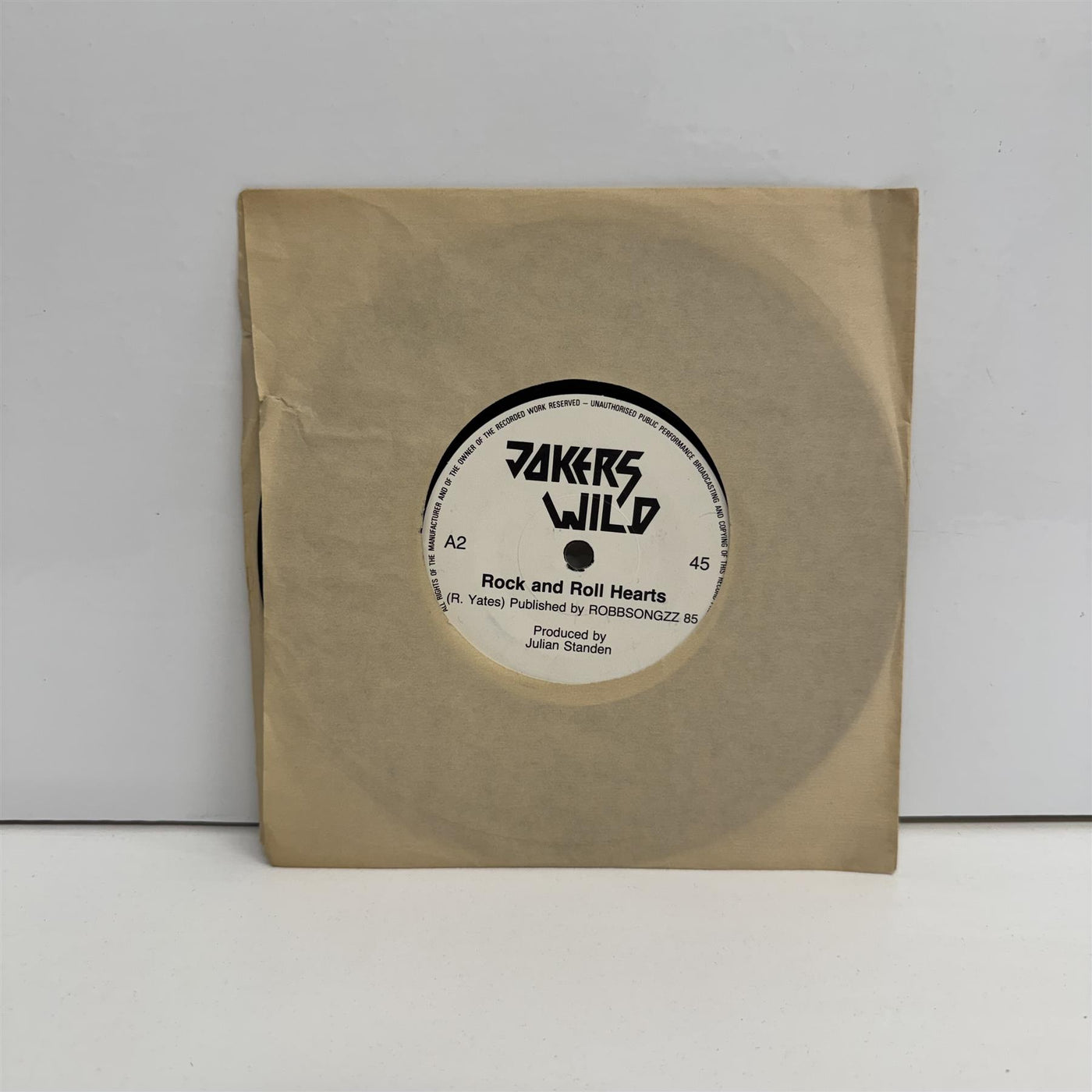 Jokers Wild - Don't Fall In Love / Rock And Roll Hearts 7" Vinyl Single