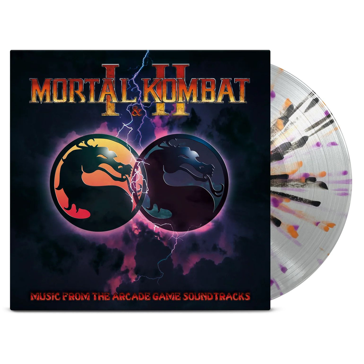 Mortal Kombat 1 & 2 - Dan Forden Limited Edition Transparent With Purple, Orange & Black Splatter Vinyl LP