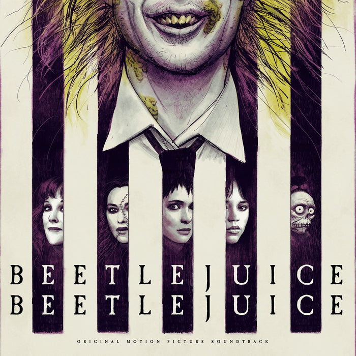 BEETLEJUICE BEETLEJUICE - V/A 2x Lime Green & Purple Vinyl LP Etched D-Side