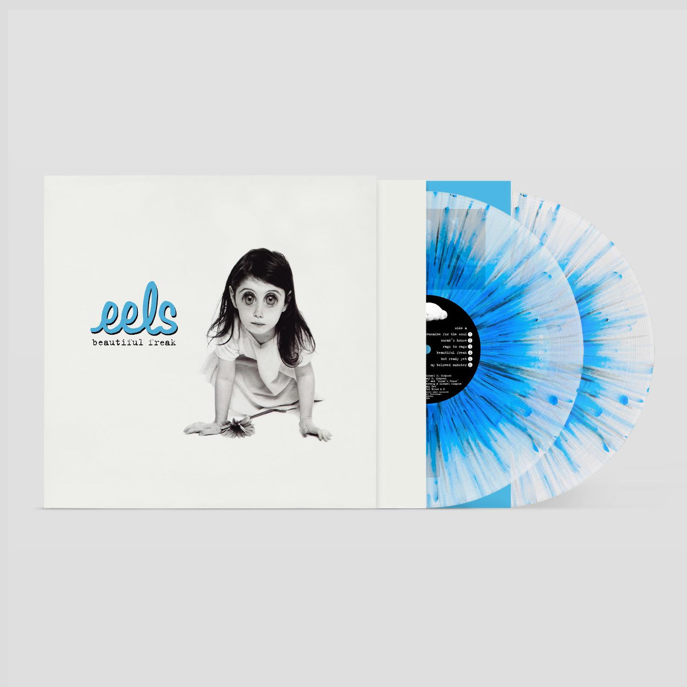 Eels - Beautiful Freak 30th Anniversary Edition 2x Black & Blue Splatter On Clear Vinyl LP Reissue
