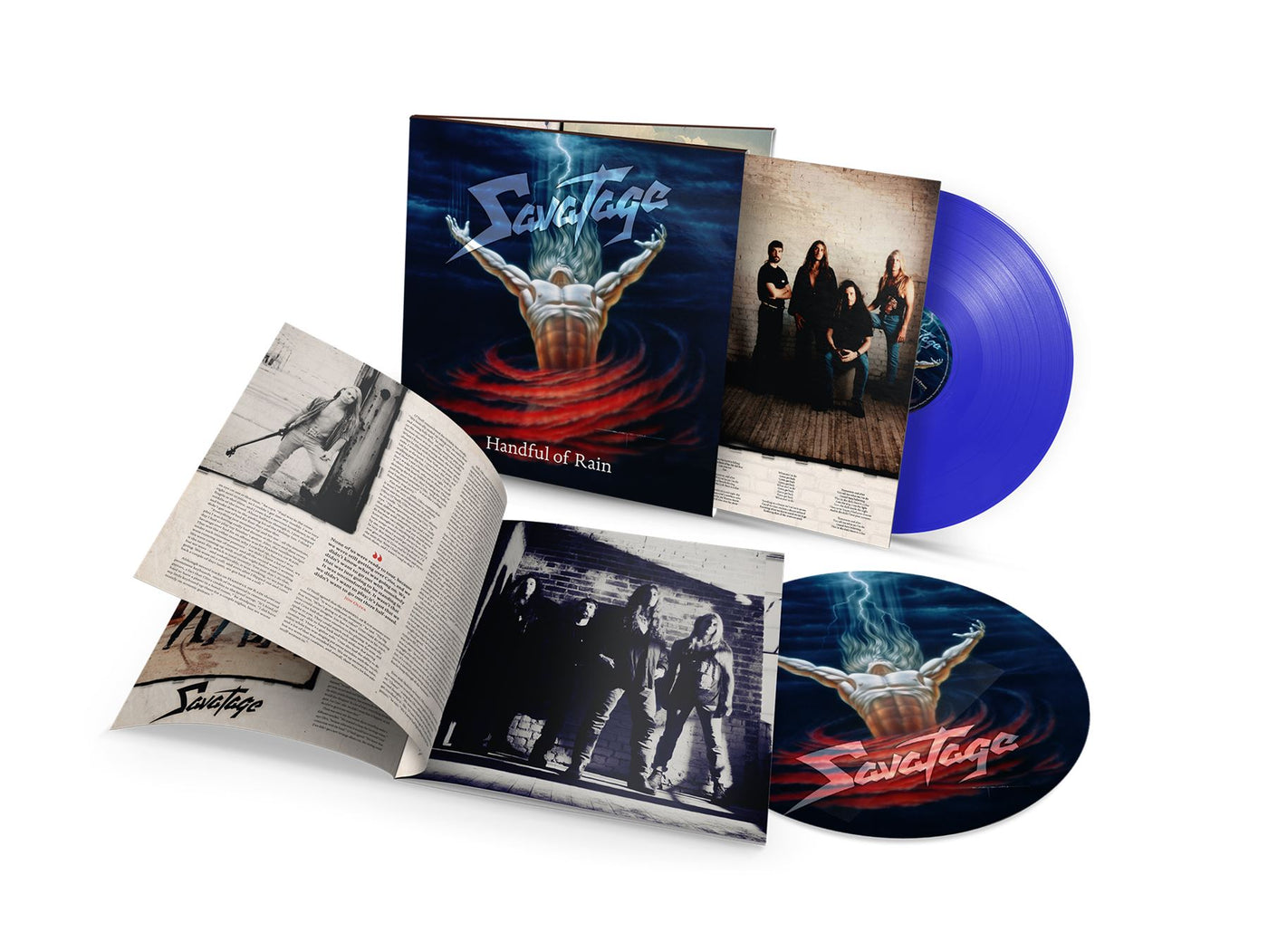 Savatage - Handful Of Rain Limited Transparent Blue Vinyl LP Reissue + Slipmat