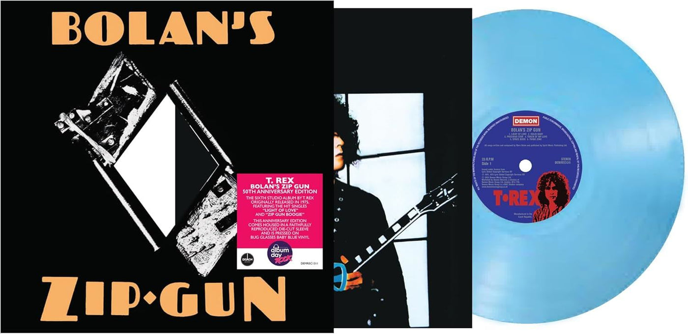 T. Rex - Bolan's Zip Gun National Album Day 50th Anniversary Bug Glasses Baby Blue Vinyl LP