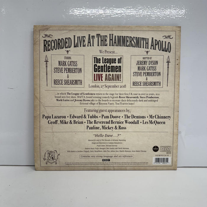 Live Again! - The League Of Gentlemen (3) RSD 2x Black/White Splatter Vinyl LP