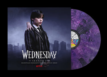 Wednesday: Season 2 (Original Soundtrack from the Netflix Series) - Chris Bacon Purple & Black Blended Vinyl LP