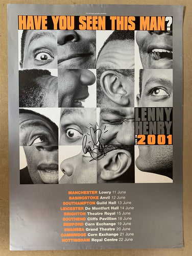 Lenny Henry Live In 2001: Have You Seen This Man? Signed Tour Poster
