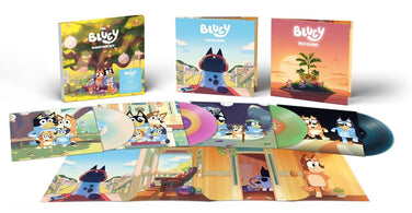 Bluey The Album Box Set - Joff Bush 4x White & Blue / Pink & Orange / Green & Orange / Blue Space Vinyl LP Box Set