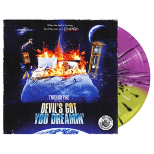 Through Fire - Devil's Got You Dreamin' Transparent Yellow Violet Split with Black + White Splatter Vinyl LP