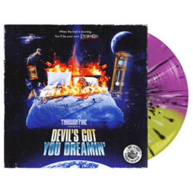 Through Fire - Devil's Got You Dreamin' Transparent Yellow Violet Split with Black + White Splatter Vinyl LP