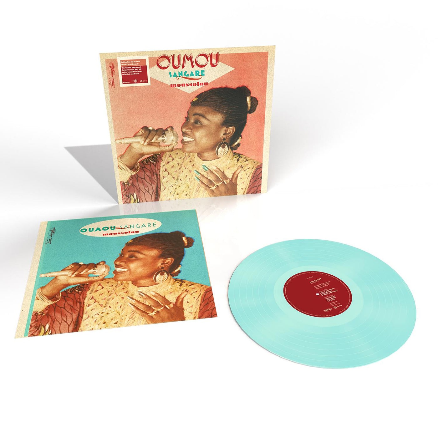 Oumou Sangaré - Moussolou Transparent Turquoise Vinyl LP Reissue