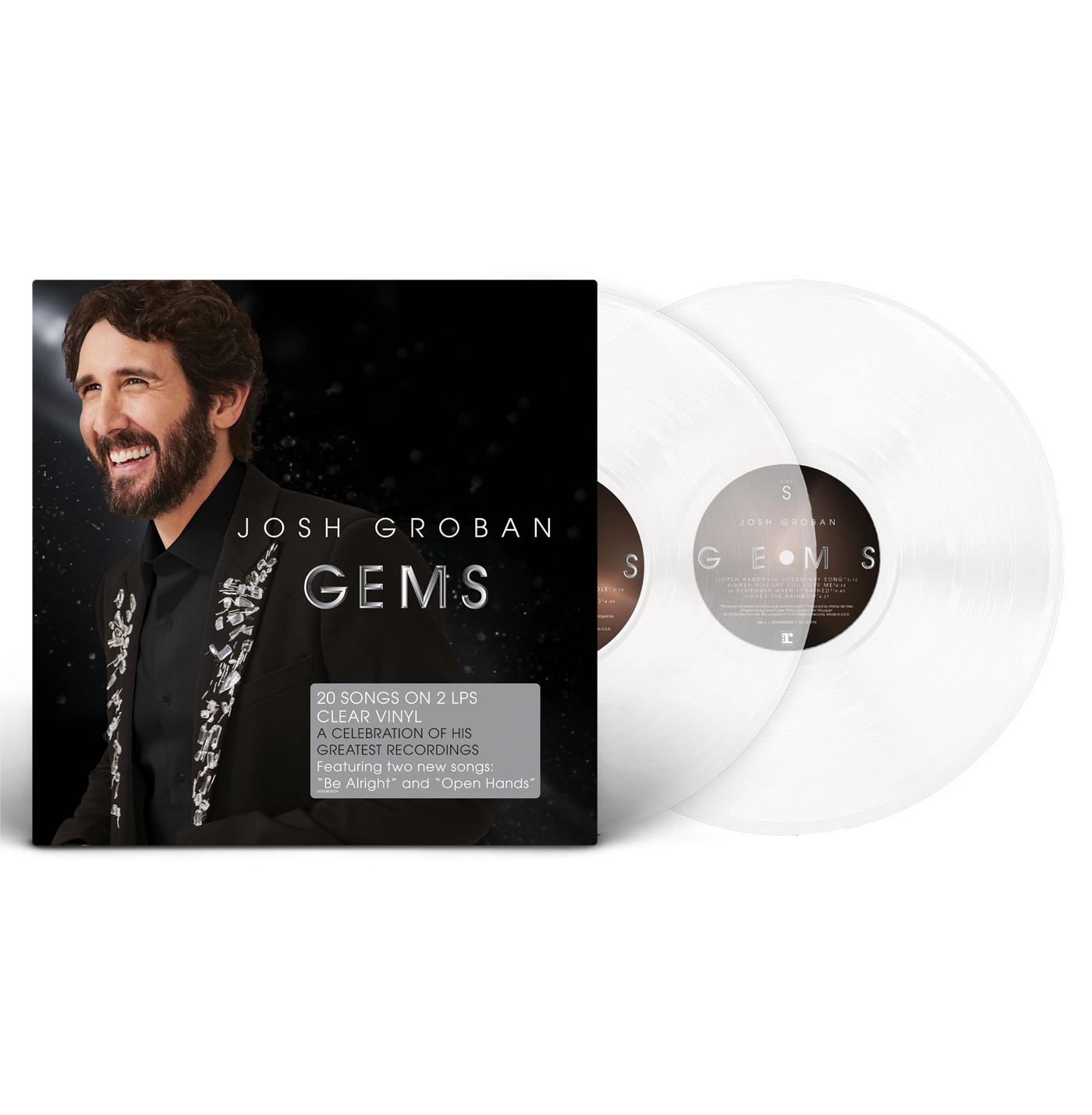 Josh Groban - Gems 2x Crystal Clear Vinyl LP