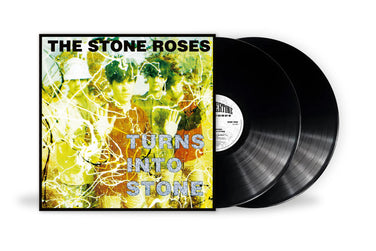 The Stone Roses “Turns Into Stone” double black vinyl with yellow abstract collage cover