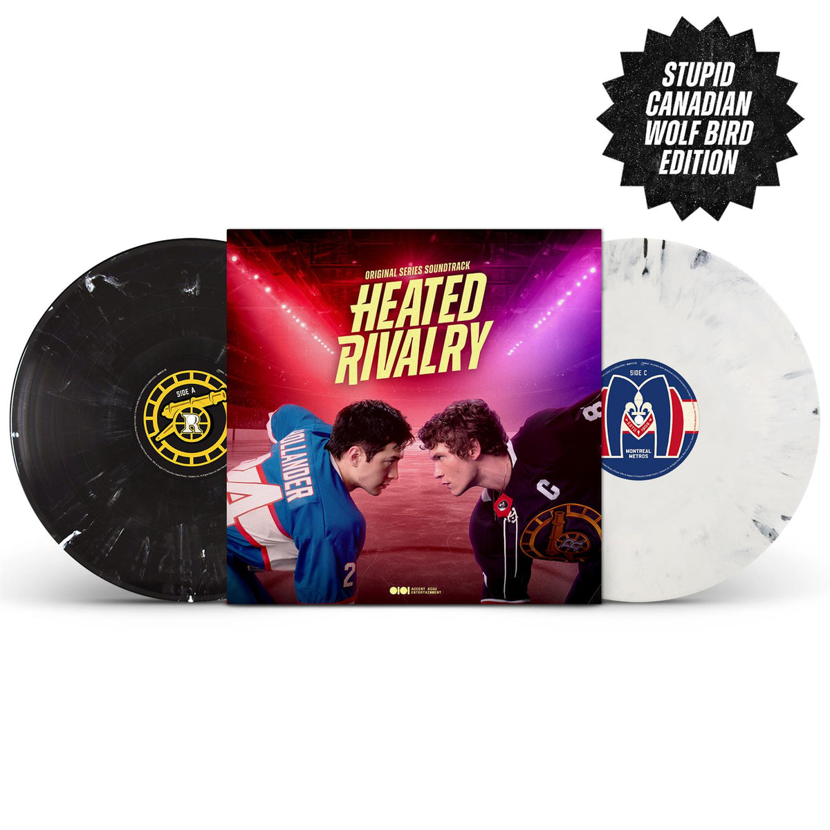 Heated Rivalry (Original Series Soundtrack) - Peter Peter Stupid Canadian Wolf Bird 2x Black & White Marbled Vinyl LP Reissue