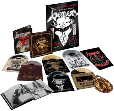 Venom - In Nomine Satanas Limited Edition 8x Splatter / Swirl Vinyl LP + Bloodlust Shaped 7" Picture Disc Box Set