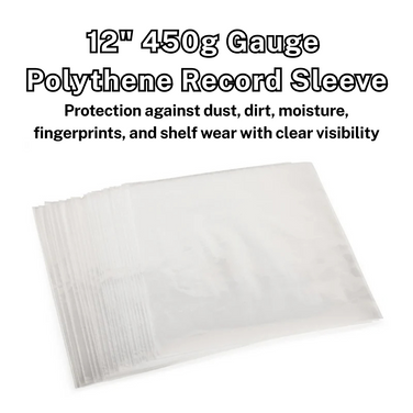 12" 450 Gauge Polythene Record Sleeves