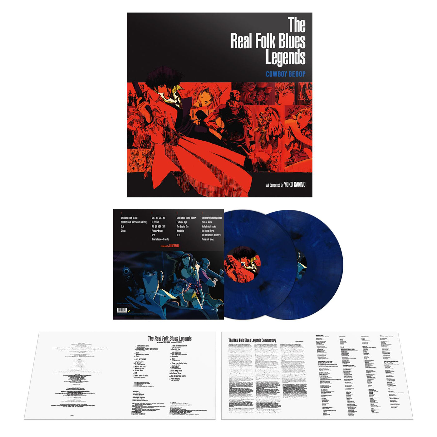 COWBOY BEBOP: The Real Folk Blues Legends - Seatbelts / Yoko Kanno 2x Dark Blue Marbled Vinyl LP