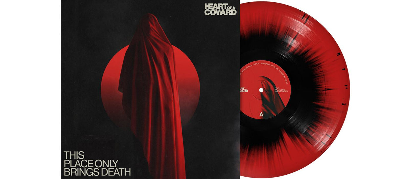 Heart Of A Coward - This Place Only Brings Death Red With Black Splatter Vinyl LP