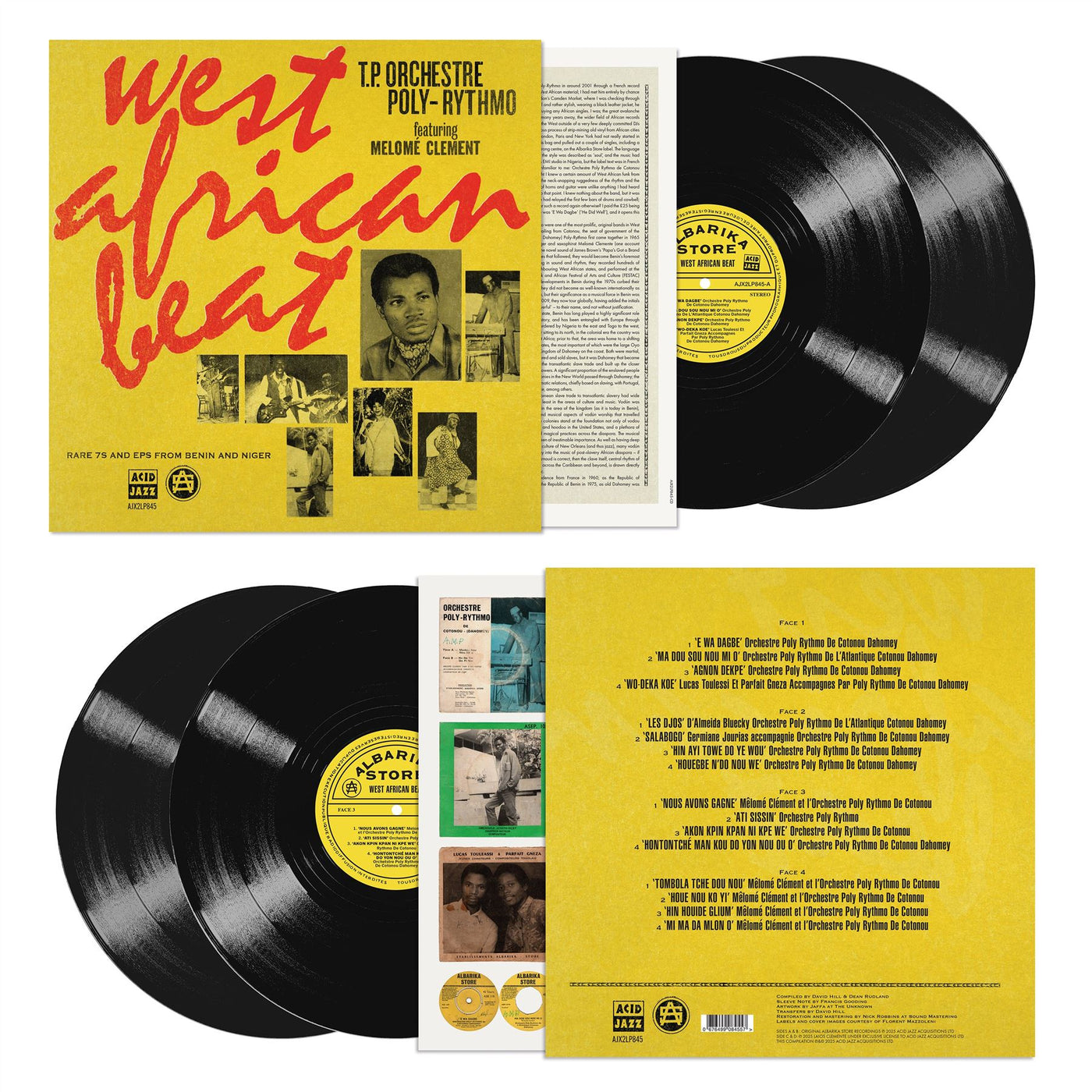 T.P. Orchestre Poly-Rythmo featuring Clément Melome - West African Beat: Rare 7s and EPs from Benin and Niger 2x Vinyl LP