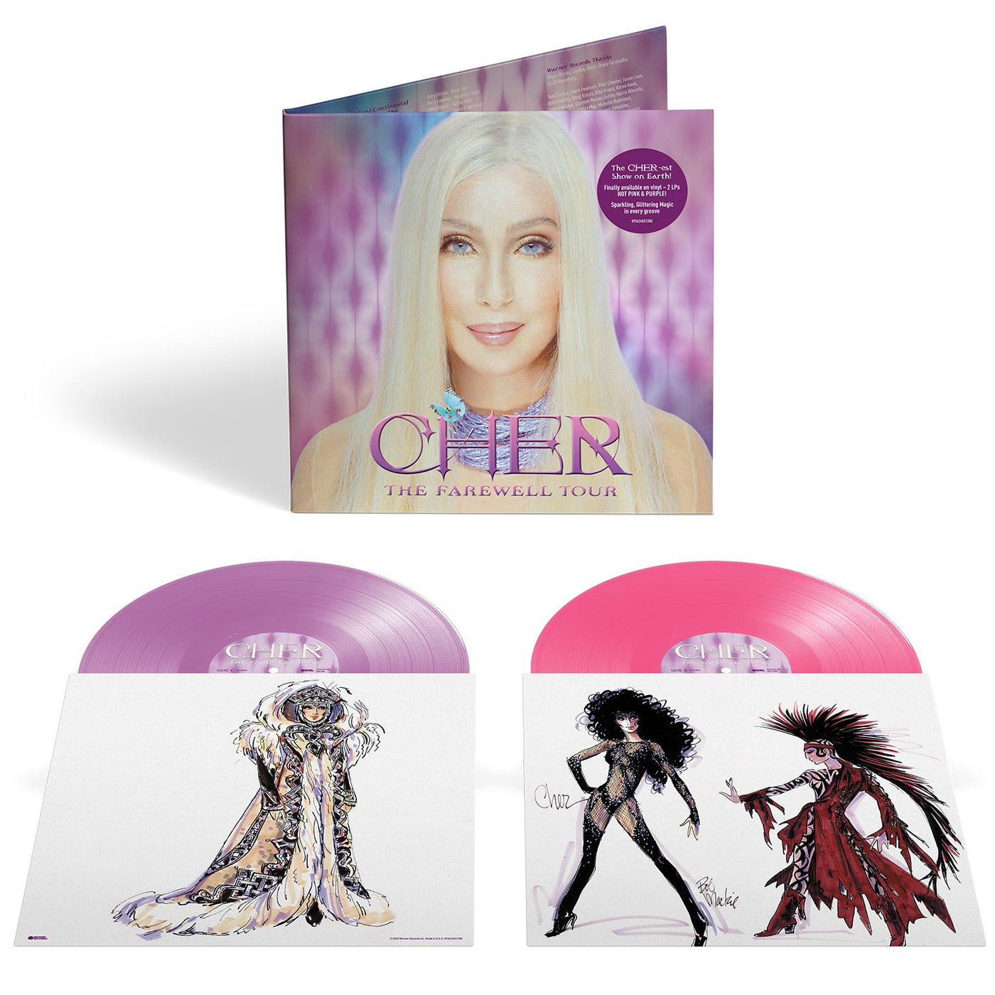 Cher - The Farewell Tour 2x Hot Pink / Purple Vinyl LP Remastered
