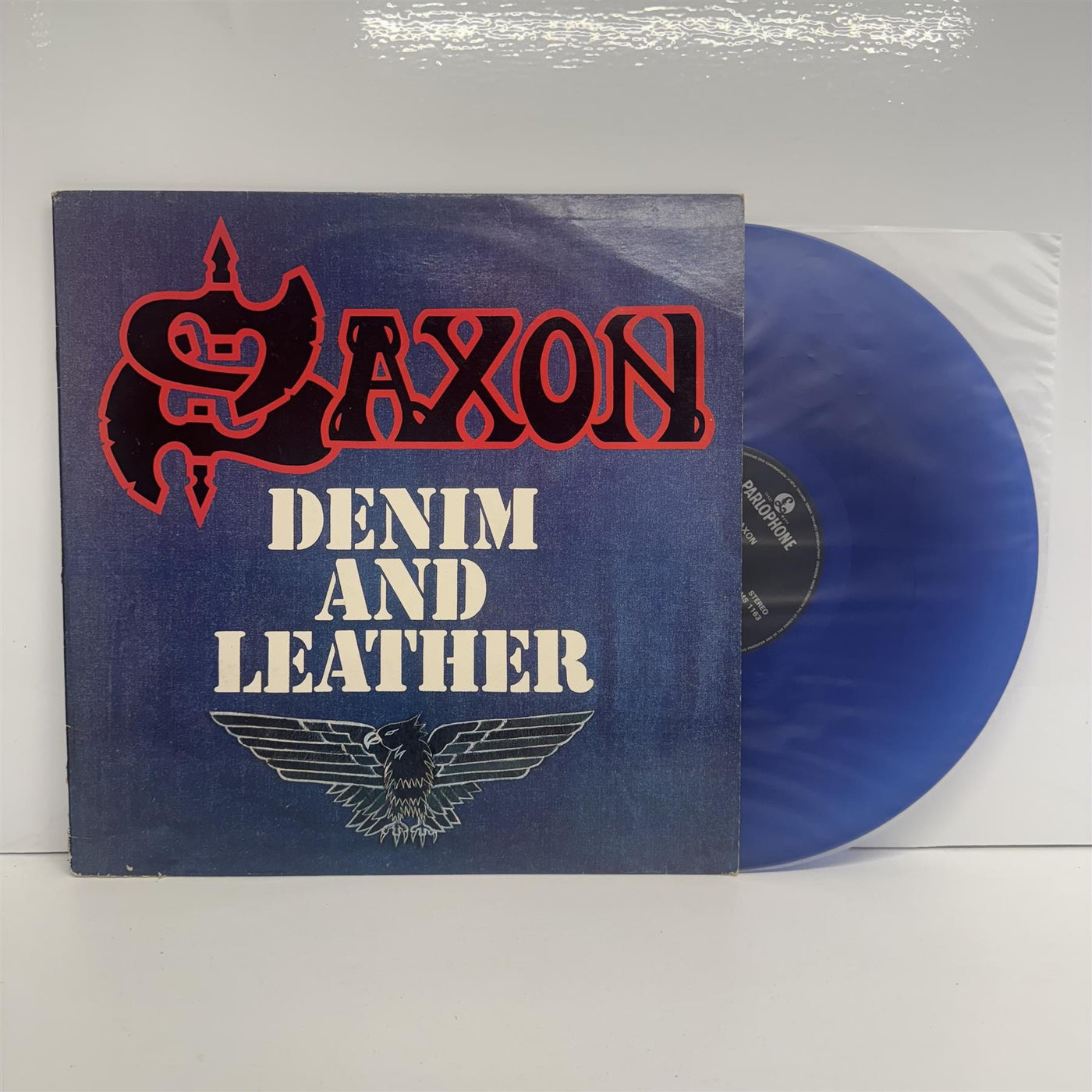 Saxon - Denim And Leather Limited Blue Vinyl LP