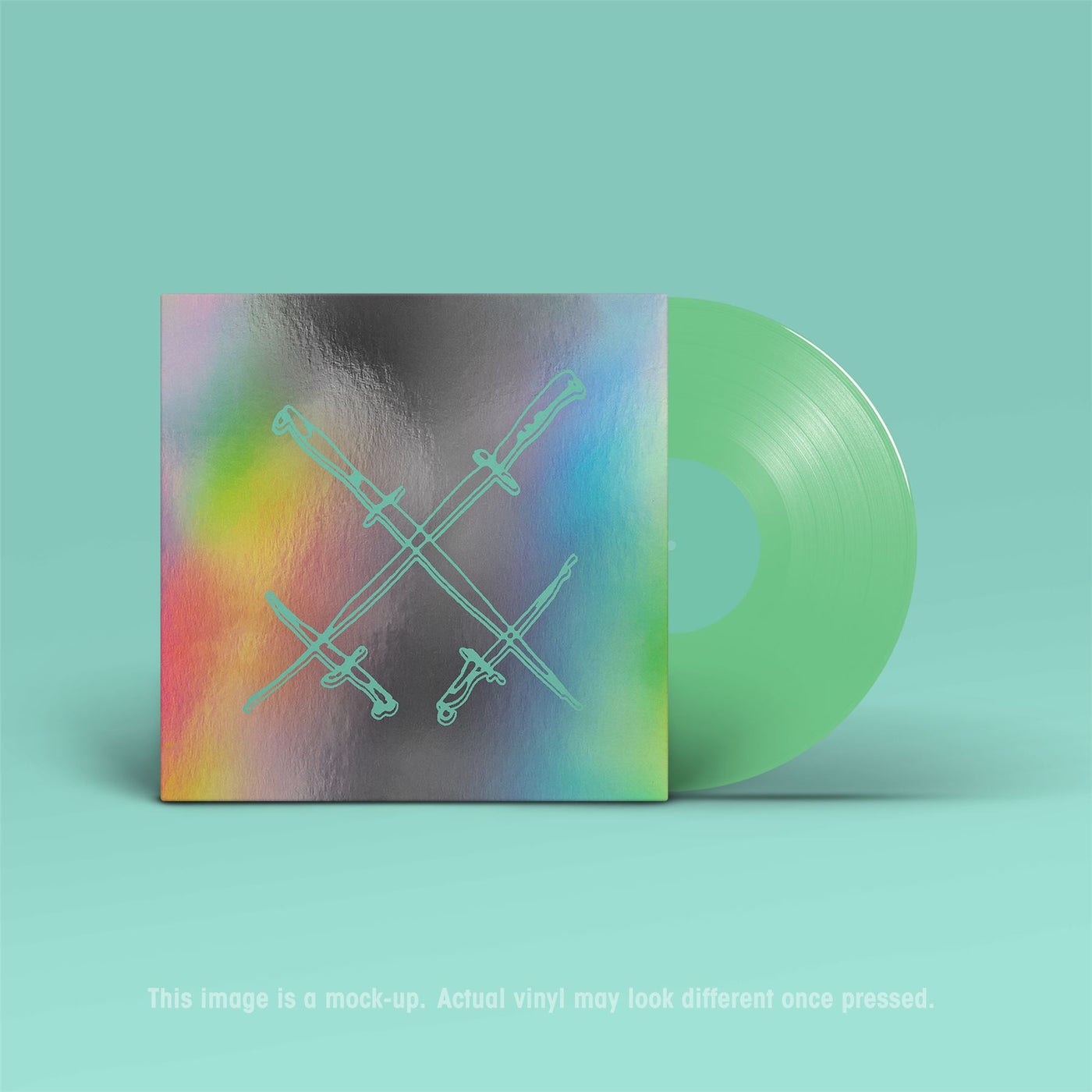 Xiu Xiu - 13'' Frank Beltrame Italian Stiletto with Bison Horn Grips Mint Green Vinyl LP