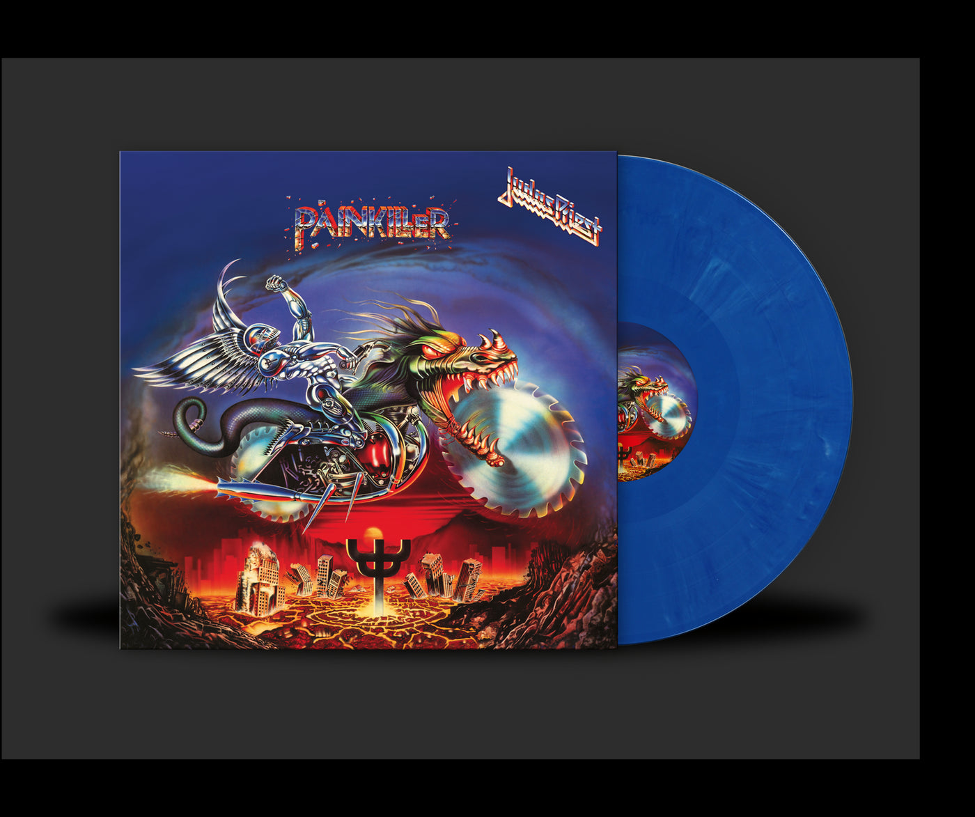 Judas Priest - Painkiller National Album Day Blue & White Marbled Vinyl LP