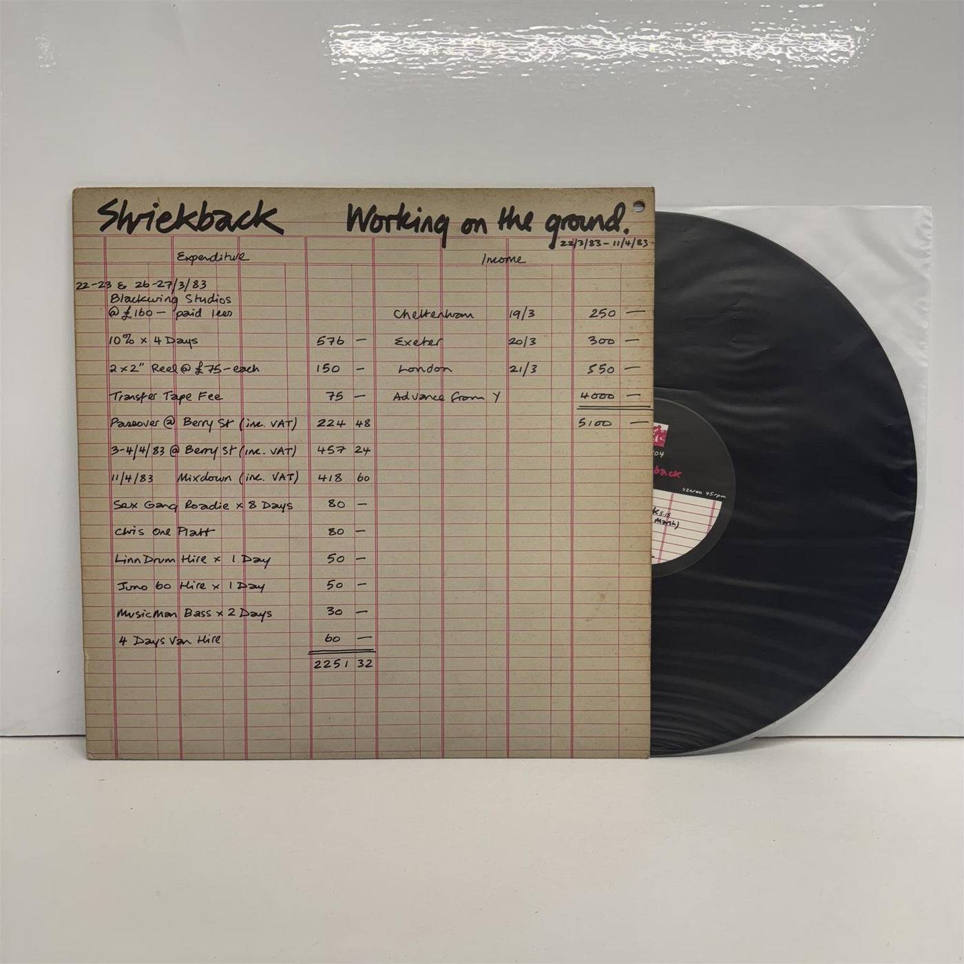 Shriekback - Working On The Ground 12" Vinyl Single