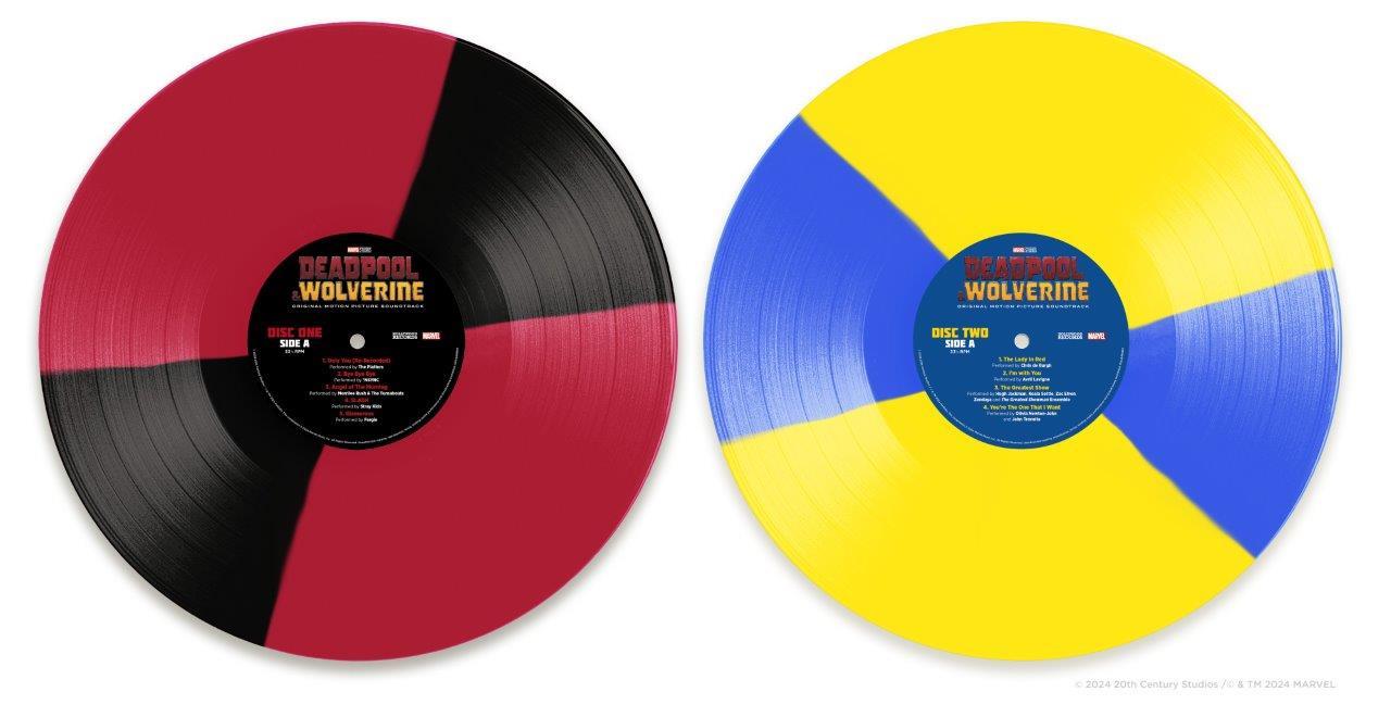 Deadpool & Wolverine - V/A Limited Edition 2x Black & Red / Yellow & Blue Vinyl LP