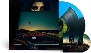 Alice Cooper - Road Limited 2x Blue & Black Split With Yellow Splatter Vinyl LP + DVD