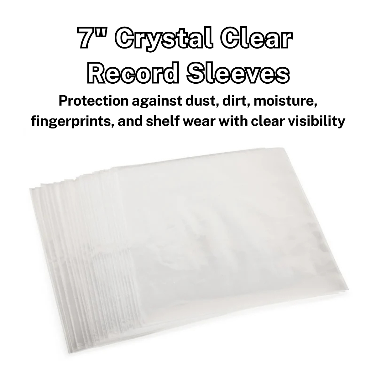 7" Crystal Clear Record Sleeves