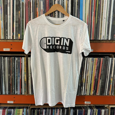 Dig In Records - Logo White T-Shirt