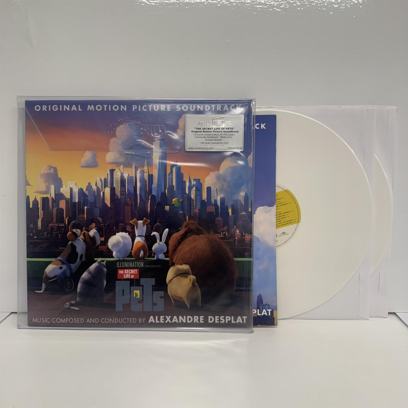The Secret Life Of Pets (Original Motion Picture Soundtrack) - Alexandre Desplat Limited Edition 2x White Vinyl LP