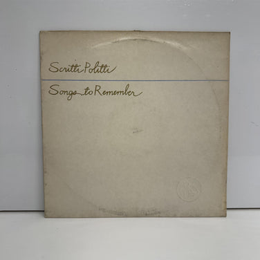 Scritti Politti - Songs To Remember Vinyl LP