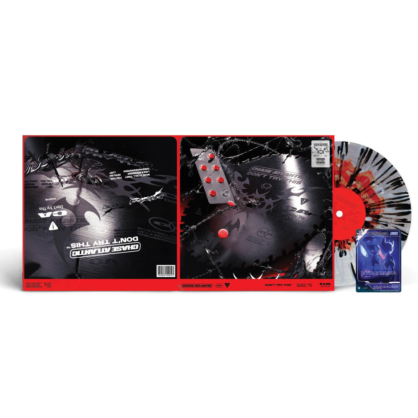 Chase Atlantic - DON’T TRY THIS 12" Clear With Red & Orange Smush & Black & White Splatter Vinyl EP Reissue