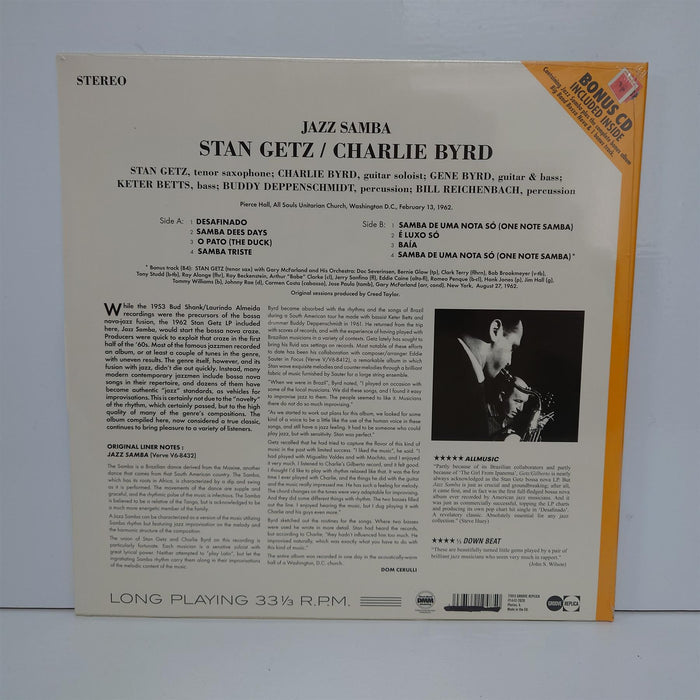Stan Getz - Jazz Samba Vinyl LP Reissue + CD