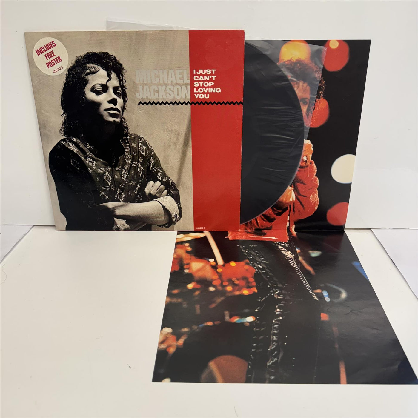 Michael Jackson - I Just Can't Stop Loving You 12" Vinyl Single + Poster