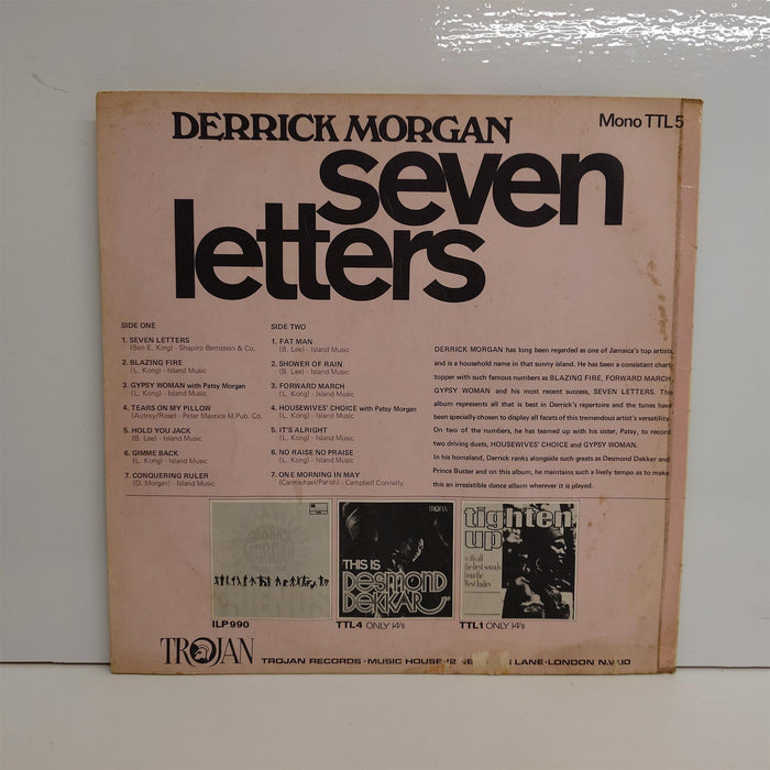 Derrick Morgan - Seven Letters Vinyl LP