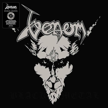 Venom - Black Metal 40th Anniversary Silver & Black Swirl Vinyl LP Reissue